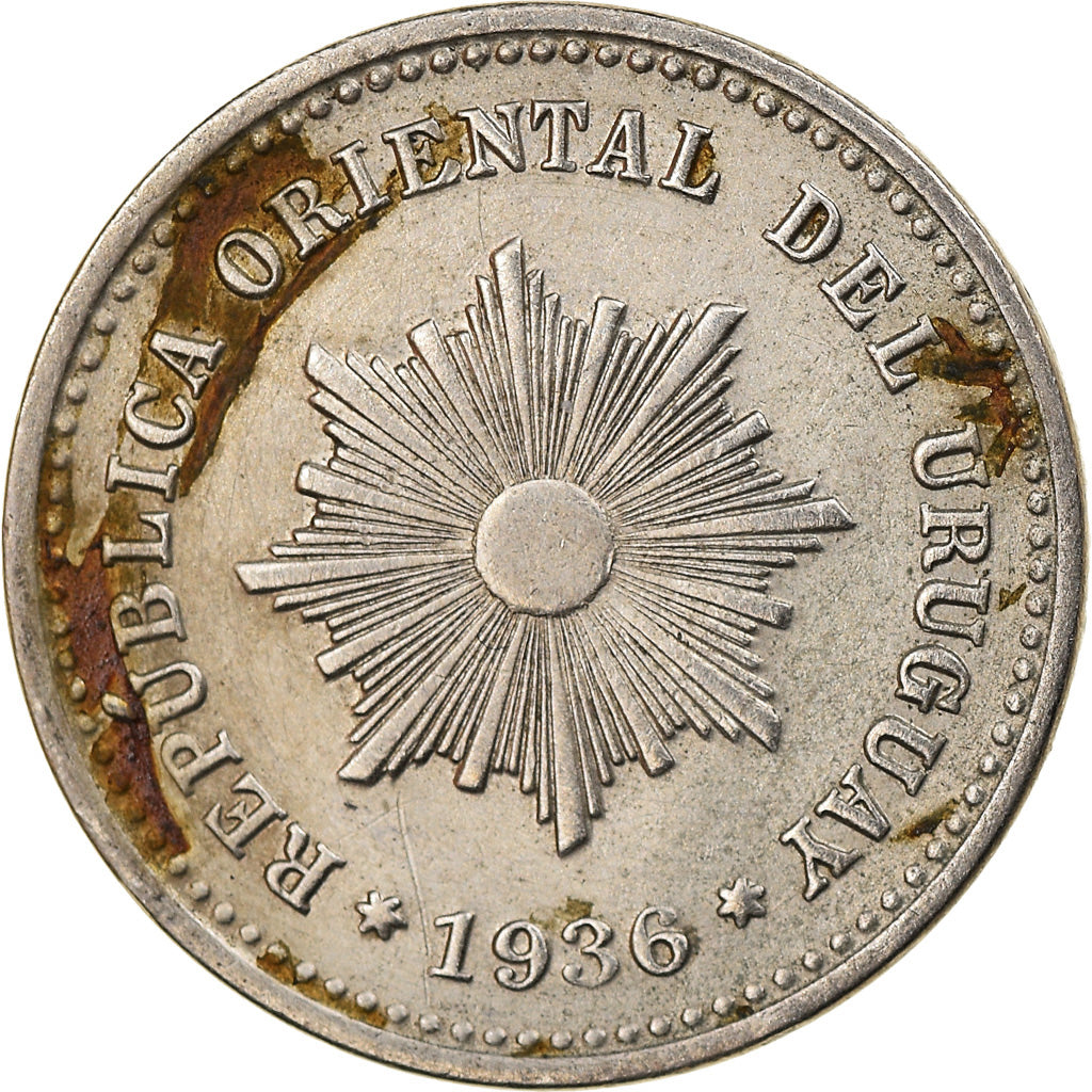 Coin, Uruguay, Centesimo, 1936, Uruguay Mint, Paris, Berlin, Vienna, VF(30-35)