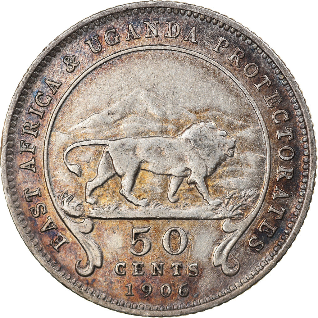 Moneta, AFRICA ORIENTALE, Edward VII, 50 Cents, 1906, BB, Argento, KM:4