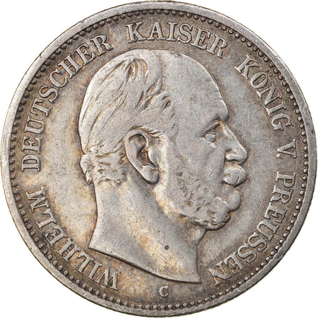 Monnaie, Etats allemands, PRUSSIA, Wilhelm I, 2 Mark, 1876, Cleves, TB+, Argent