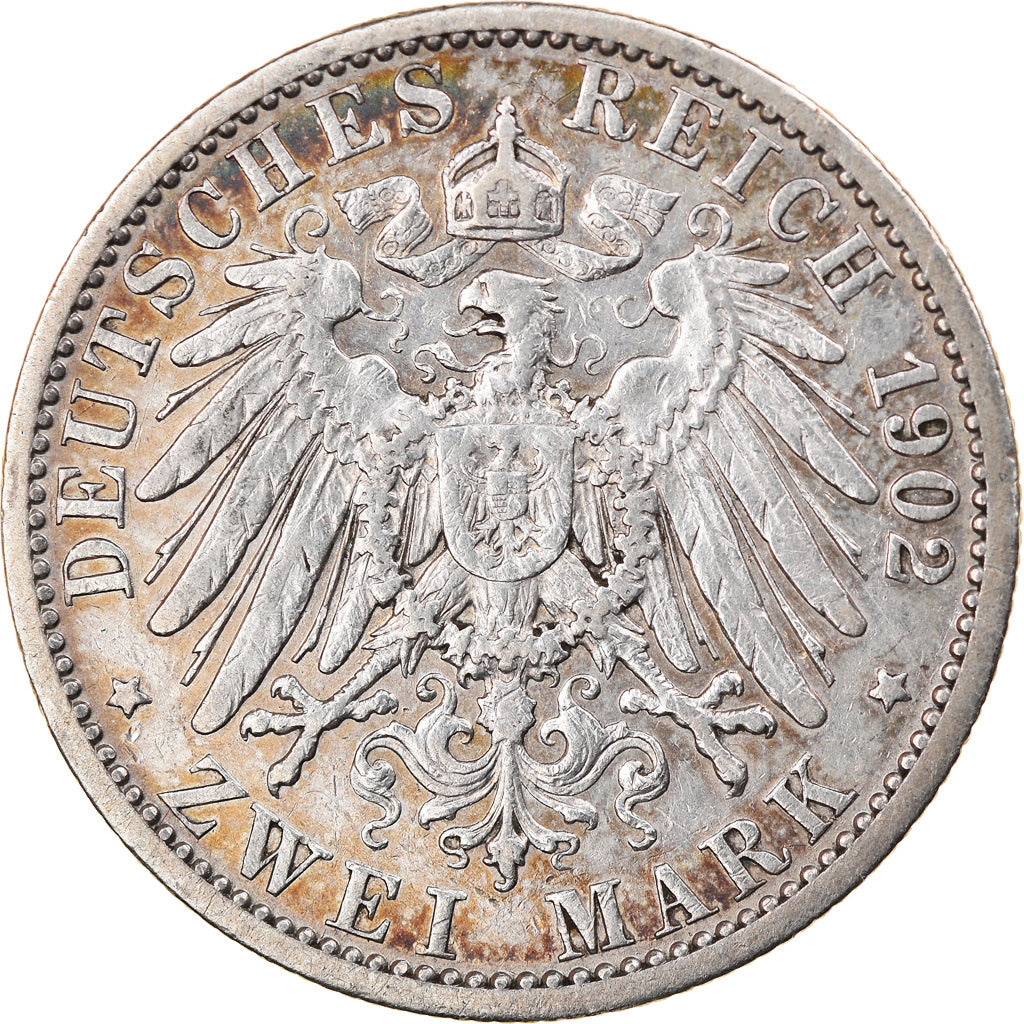 Coin, German States, PRUSSIA, Wilhelm II, 2 Mark, 1902, Berlin, AU(55-58)