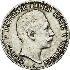 Moneta, Stati tedeschi, PRUSSIA, Wilhelm II, 5 Mark, 1904, Berlin, BB+, Argento