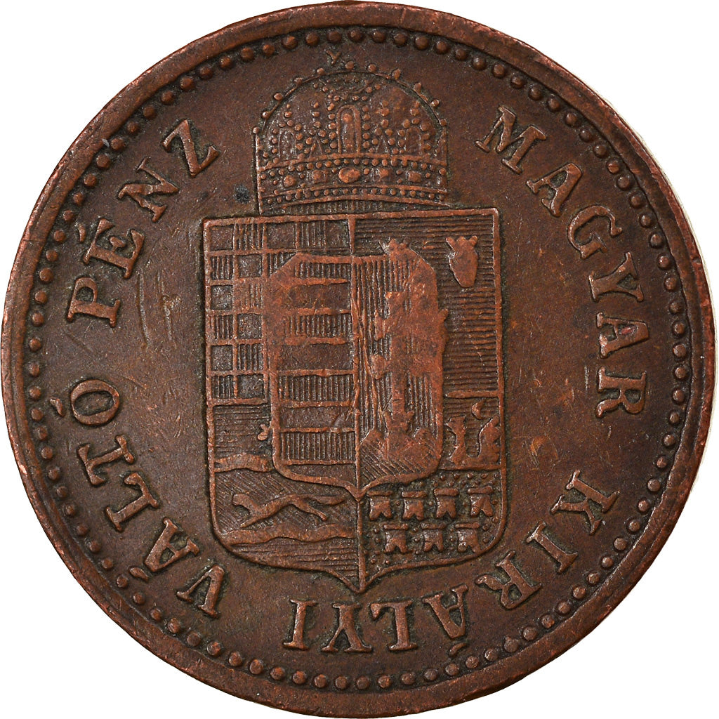 Monnaie, Hongrie, Franz Joseph I, Krajczar, 1888, Kremnitz, TTB, Cuivre