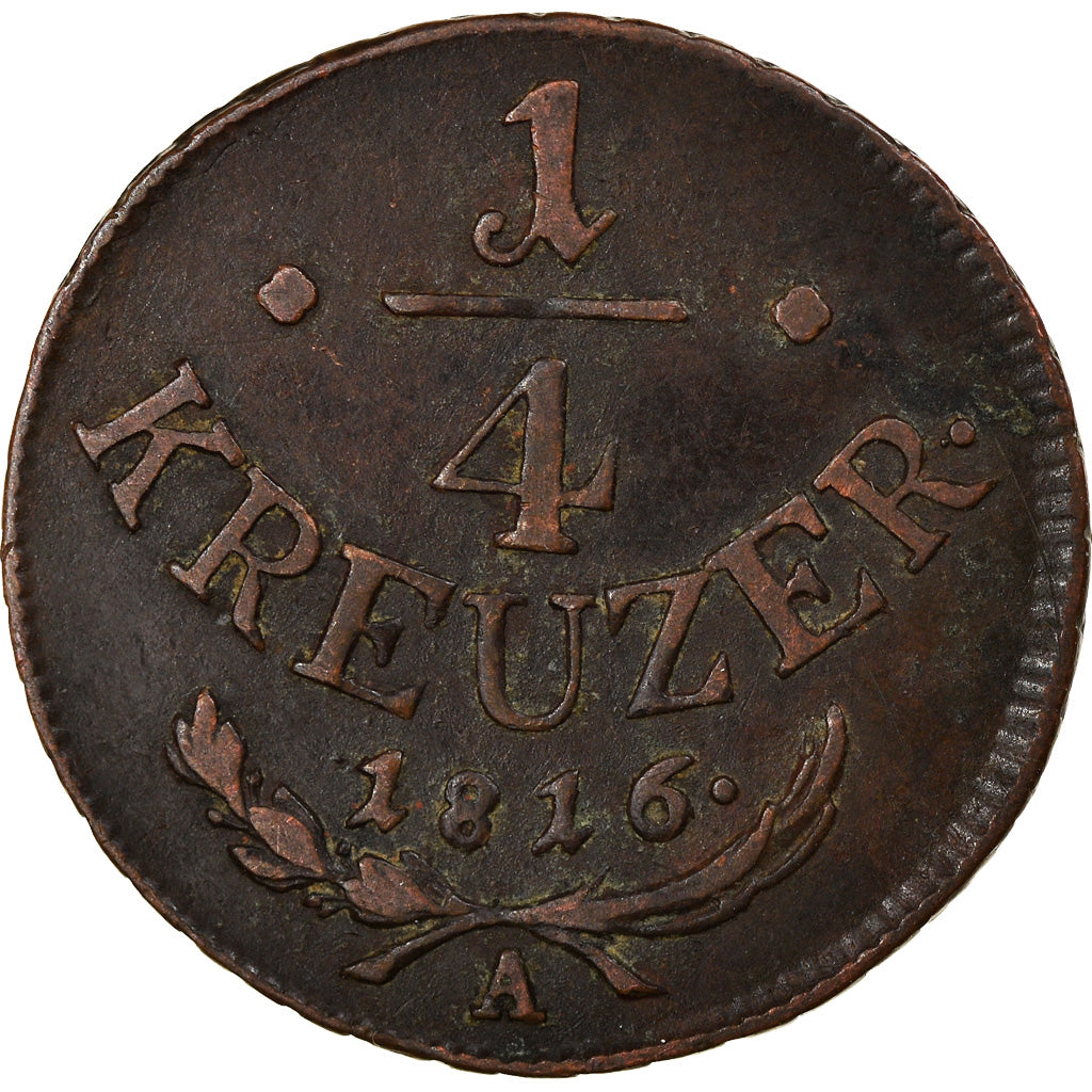 Coin, Austria, Franz II (I), 1/4 Kreuzer, 1816, VF(30-35), Copper, KM:2107
