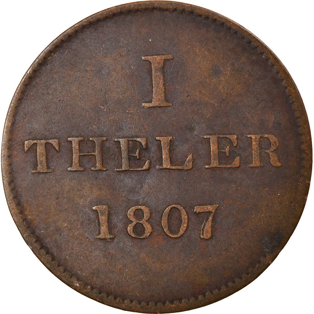 Coin, German States, FRANKFURT AM MAIN, Theler, 1807, VF(30-35), Copper, KM:Tn1
