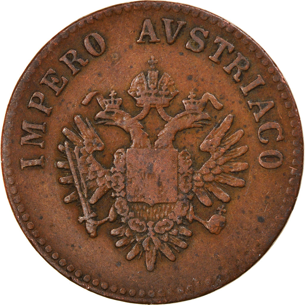 Monnaie, États italiens, LOMBARDY-VENETIA, 5 Centesimi, 1852, Venice, TTB