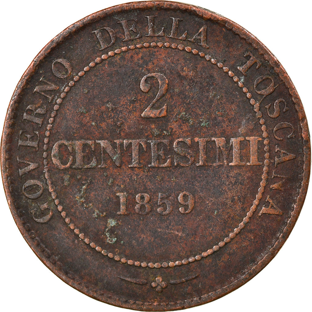Coin, ITALIAN STATES, TUSCANY, Provisional Government, 2 Centesimi, 1859