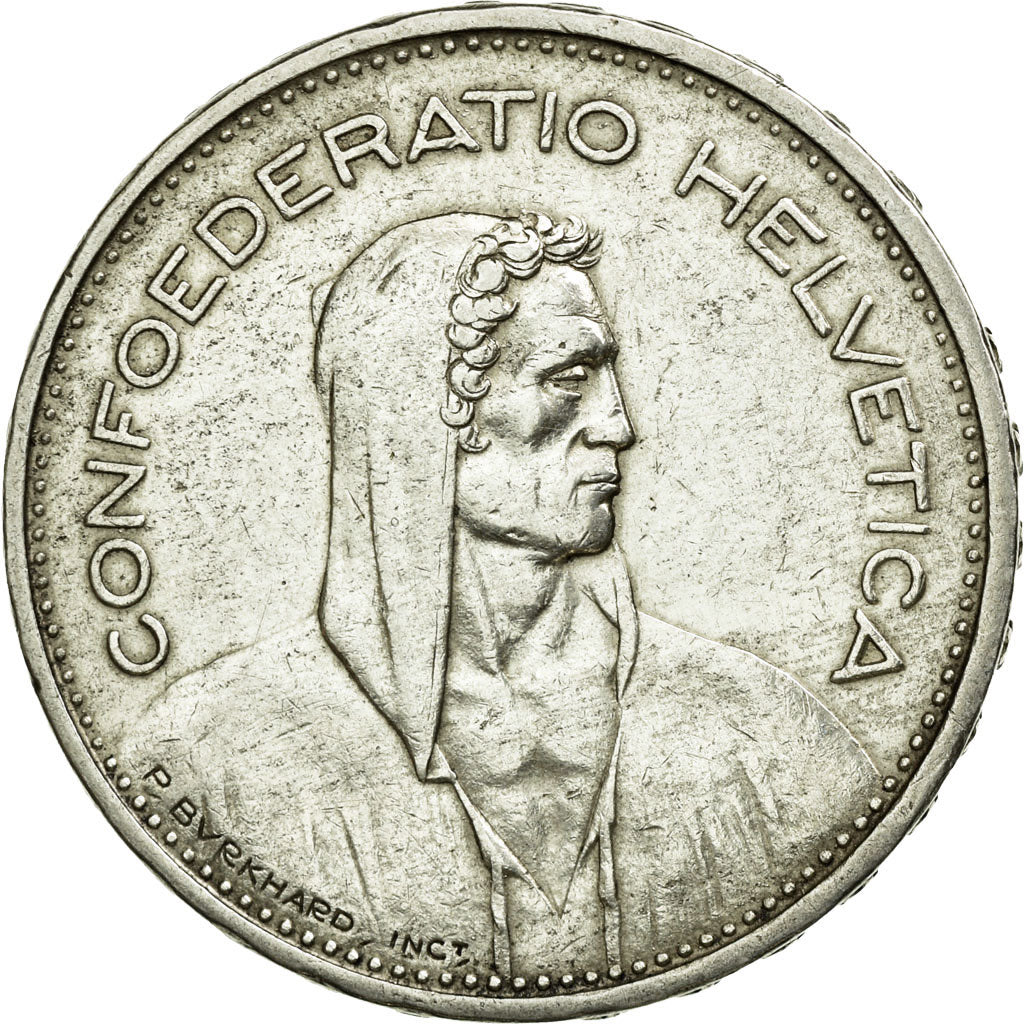 Coin, Switzerland, 5 Francs, 1935, Bern, EF(40-45), Silver, KM:40