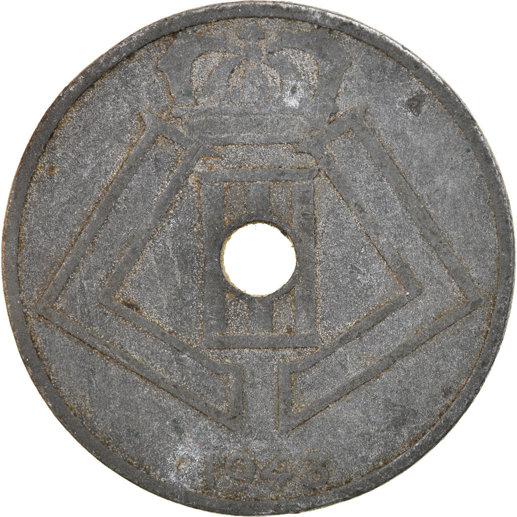 Coin, Belgium, 25 Centimes, 1943, VF(20-25), Zinc, KM:131