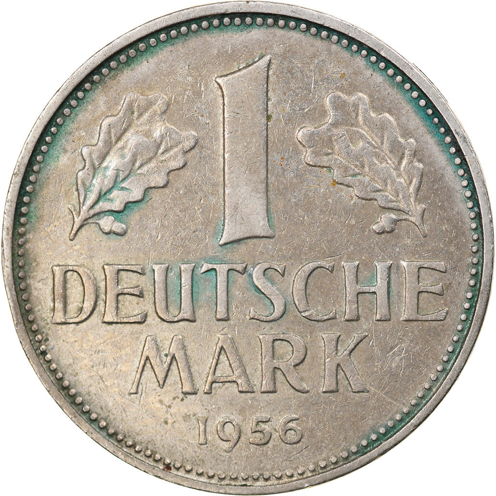 Moneda, ALEMANIA - REPÚBLICA FEDERAL, Mark, 1956, Stuttgart, BC+, Cobre -
