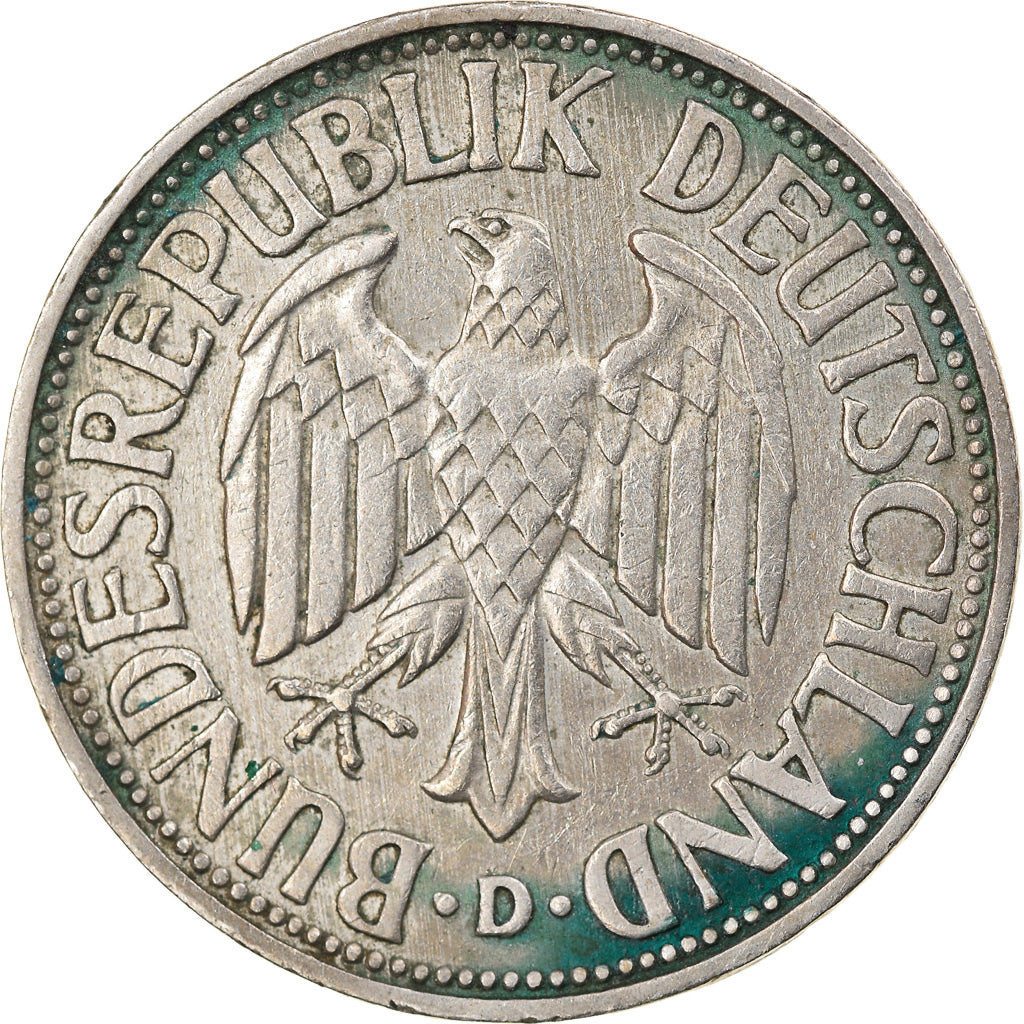 Moneda, ALEMANIA - REPÚBLICA FEDERAL, Mark, 1958, Munich, BC+, Cobre - níquel