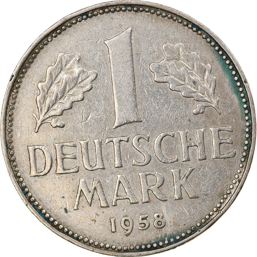 Moneda, ALEMANIA - REPÚBLICA FEDERAL, Mark, 1958, Munich, BC+, Cobre - níquel