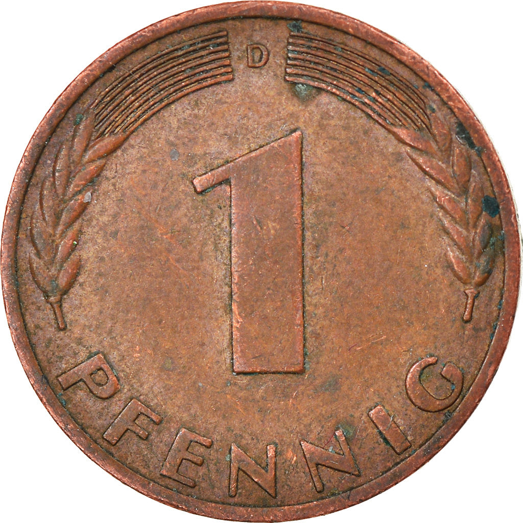 Moneta, Niemcy - RFN, Pfennig, 1969, Munich, VF(30-35), Miedź platerowana