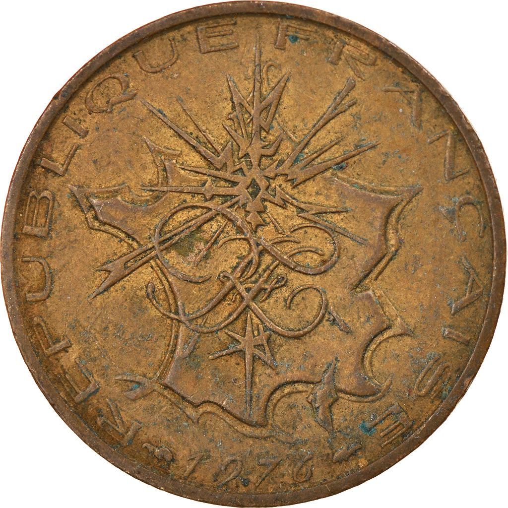 Moeda, França, Mathieu, 10 Francs, 1976, Paris, VF(20-25), Níquel-Latão