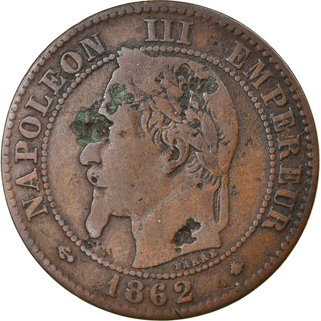 Moneta, Francja, Napoleon III, Napoléon III, 2 Centimes, 1862, Paris