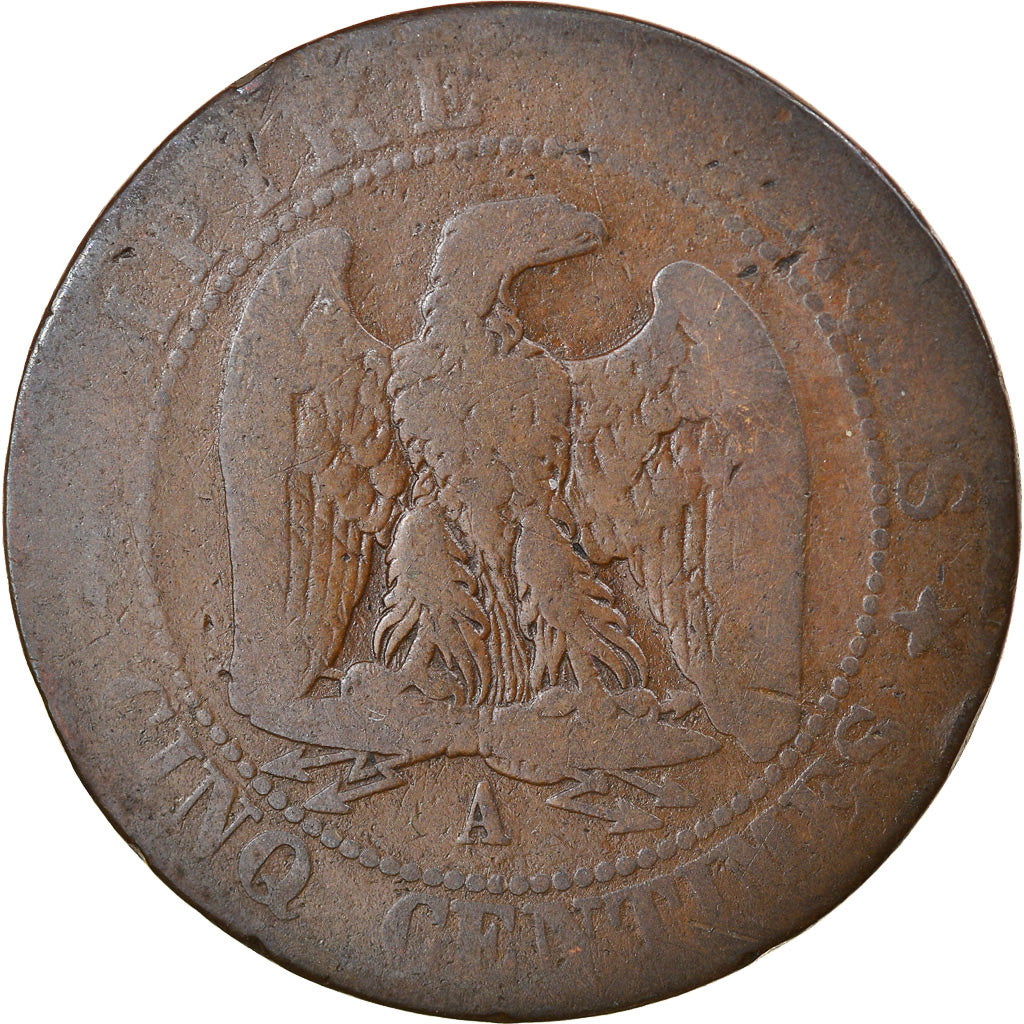 Moneta, Francia, Napoleon III, Napoléon III, 5 Centimes, 1862, Paris, MB