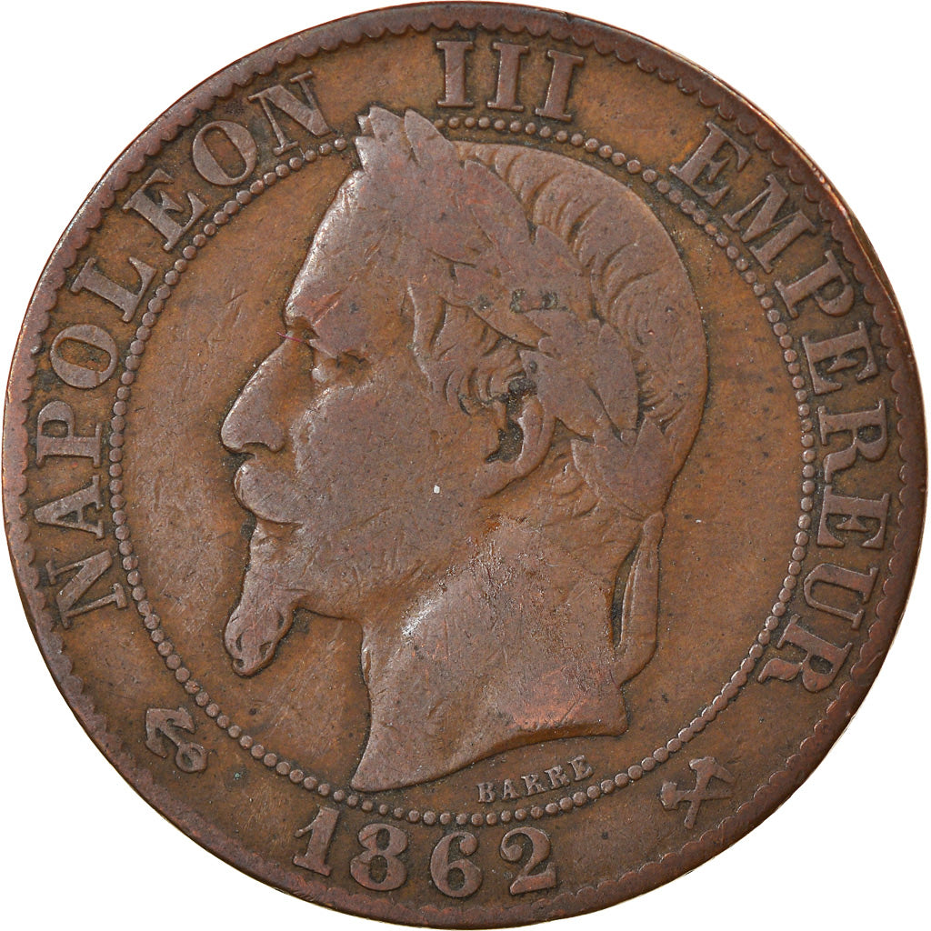 Moneta, Francia, Napoleon III, Napoléon III, 5 Centimes, 1862, Bordeaux, MB+
