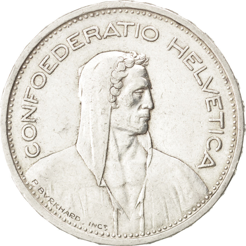 Switzerland, 5 Francs, 1953, Bern, KM #40, AU(50-53), Silver, 14.97