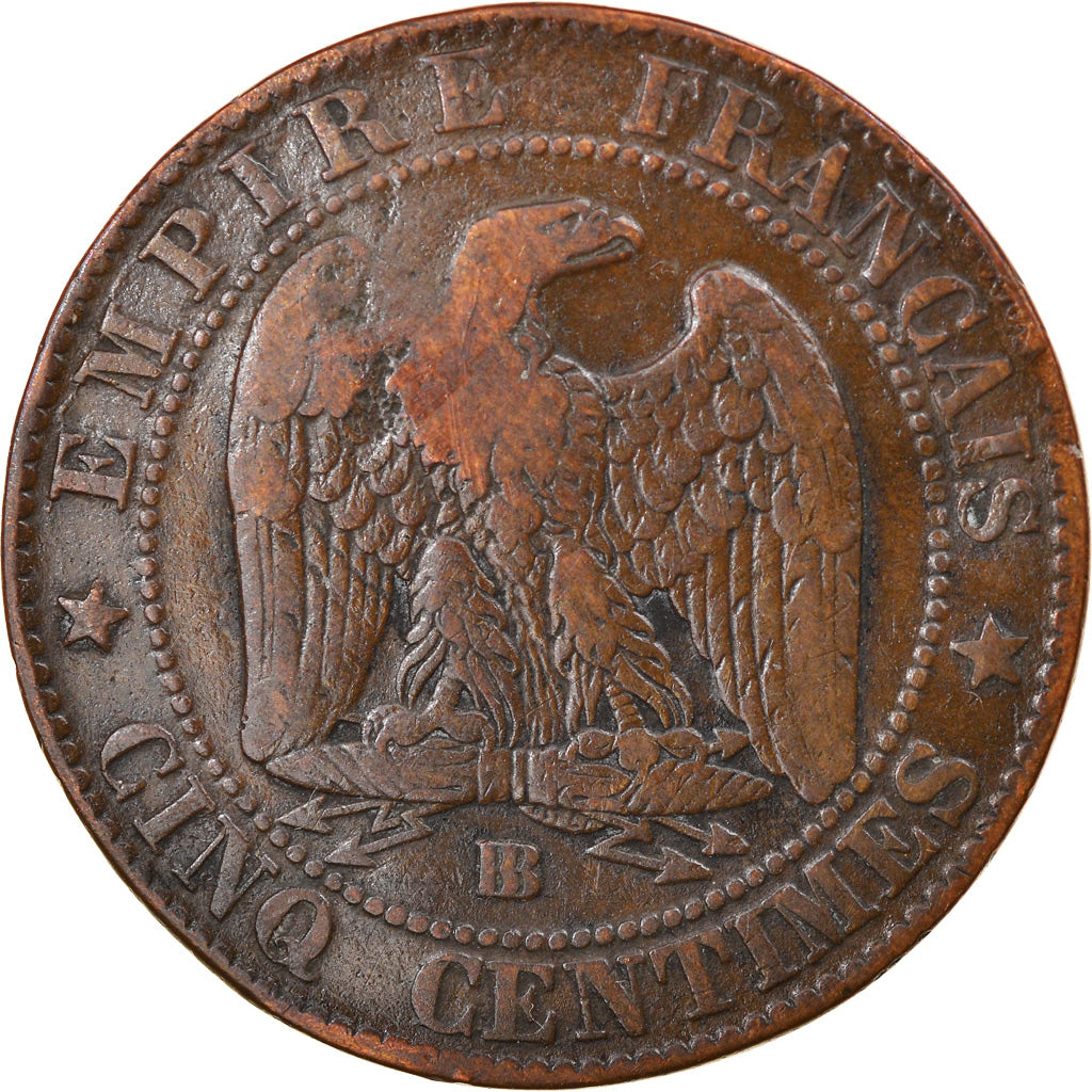 Monnaie, France, Napoleon III, Napoléon III, 5 Centimes, 1864, Strasbourg, TB+
