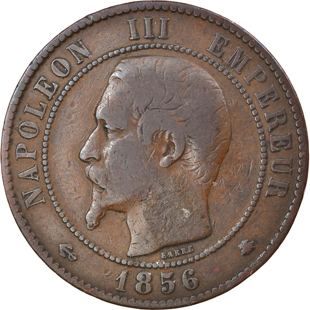 Munten, Frankrijk, Napoleon III, Napoléon III, 10 Centimes, 1856, Strasbourg