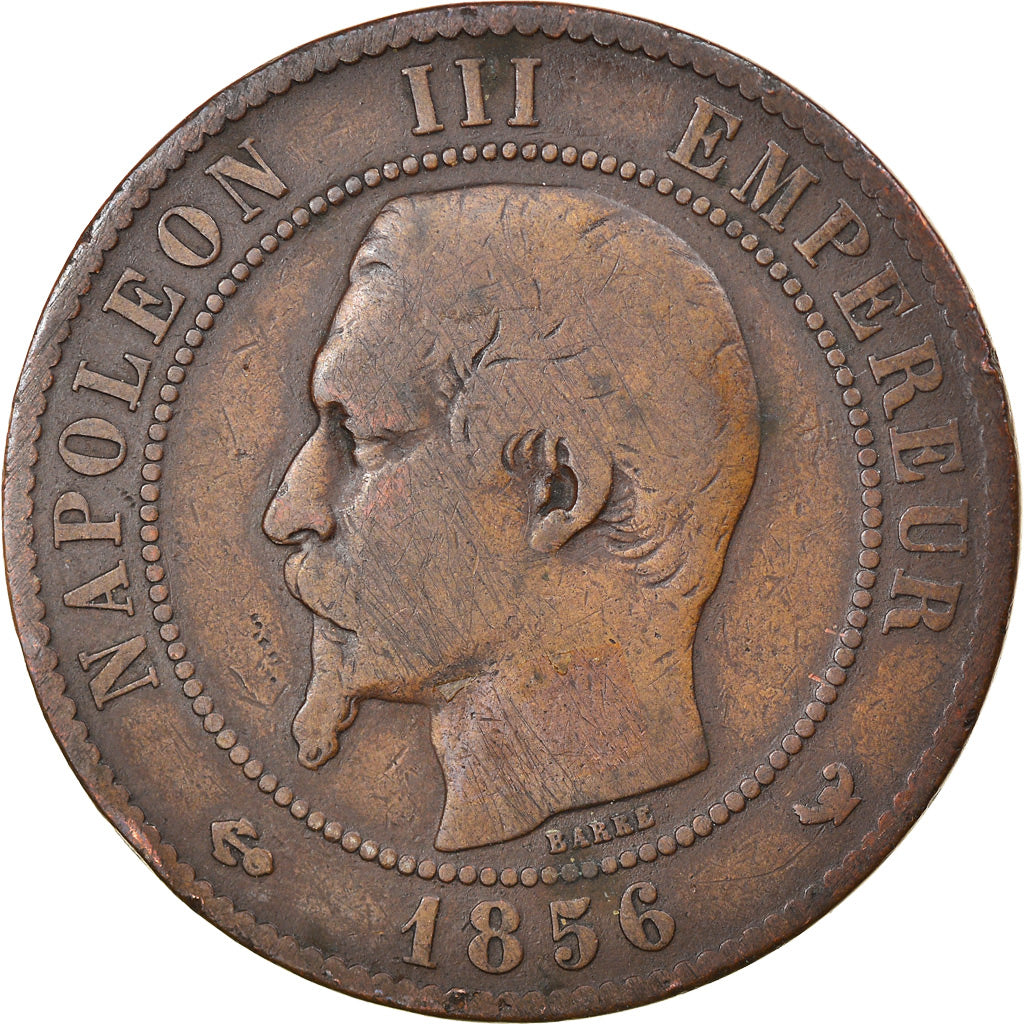 Monnaie, France, Napoleon III, Napoléon III, 10 Centimes, 1856, Lille, TB+