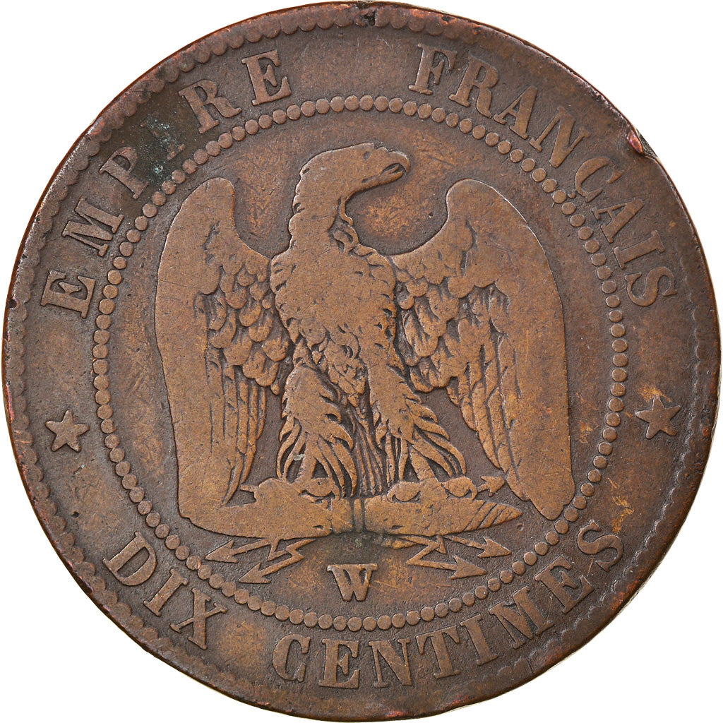 Monnaie, France, Napoleon III, Napoléon III, 10 Centimes, 1856, Lille, TB+