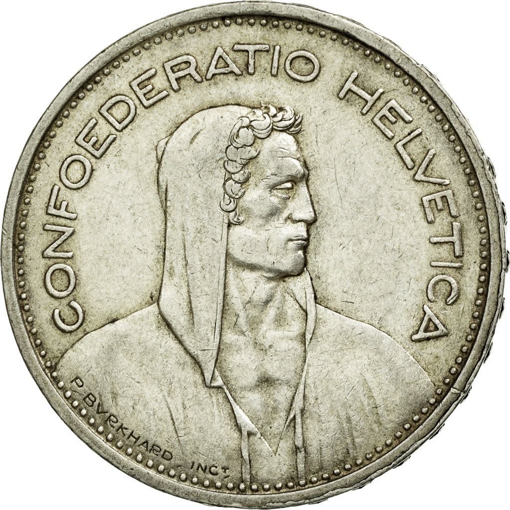 Coin, Switzerland, 5 Francs, 1953, Bern, EF(40-45), Silver, KM:40