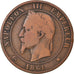 Moneda, Francia, Napoleon III, Napoléon III, 10 Centimes, 1861, Paris, BC+