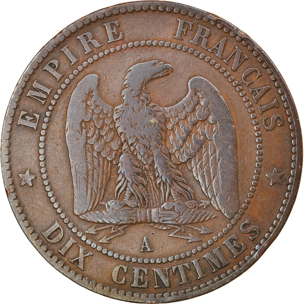Coin, France, Napoleon III, Napoléon III, 10 Centimes, 1862, Paris, VF(30-35)
