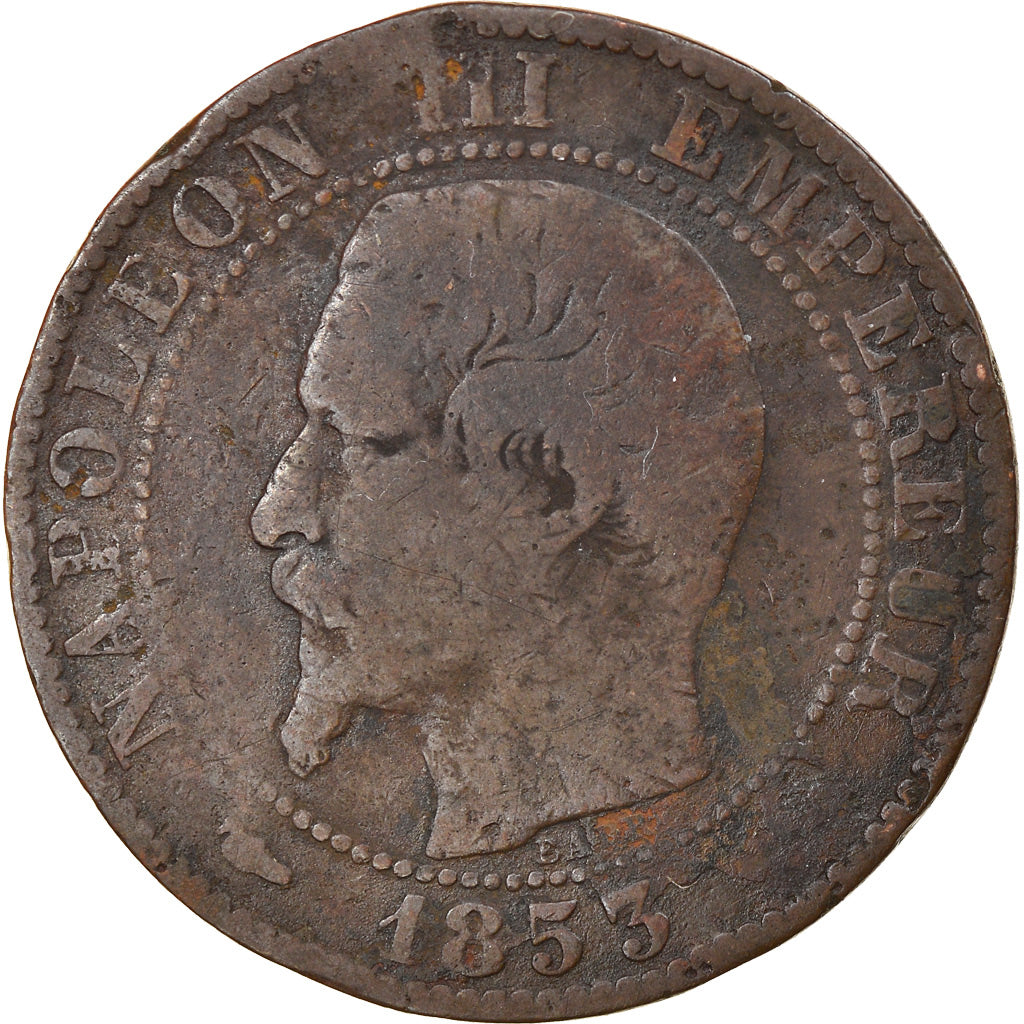 Moneta, Francia, Napoleon III, Napoléon III, 5 Centimes, 1853, Rouen, MB