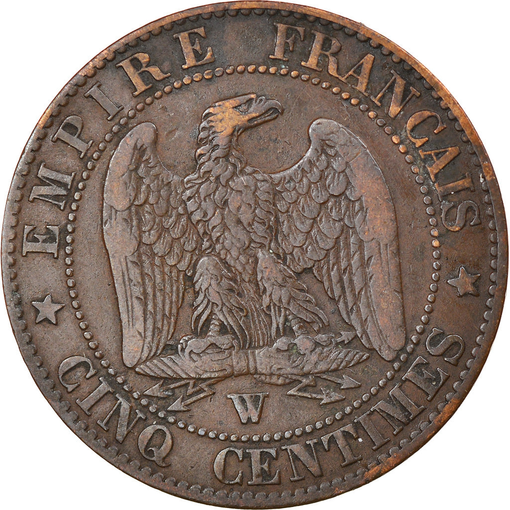 Monnaie, France, Napoleon III, Napoléon III, 5 Centimes, 1855, Lille, TB+