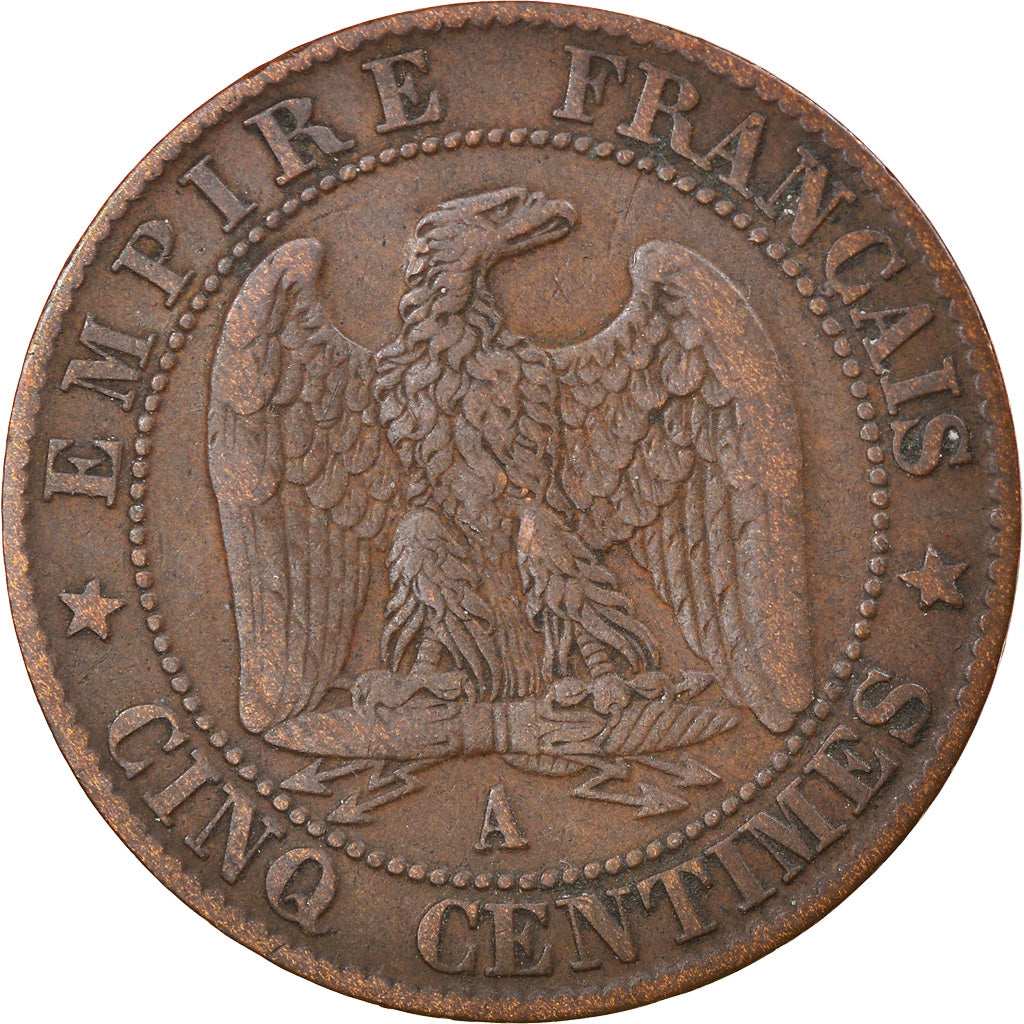 Munten, Frankrijk, Napoleon III, Napoléon III, 5 Centimes, 1856, Paris, FR+