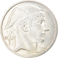 Moeda, Bélgica, 50 Francs, 50 Frank, 1951, Brussels, EF(40-45), Prata, KM:136.1