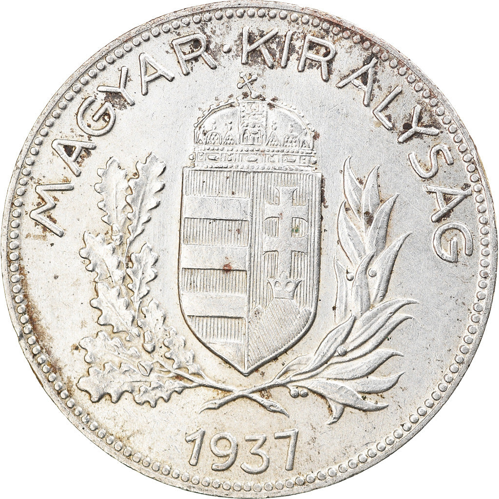 Coin, Hungary, Pengo, 1937, Budapest, EF(40-45), Silver, KM:510