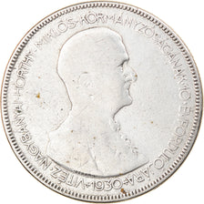 Coin, Hungary, 5 Pengö, 1930, Budapest, VF(30-35), Silver, KM:512.1