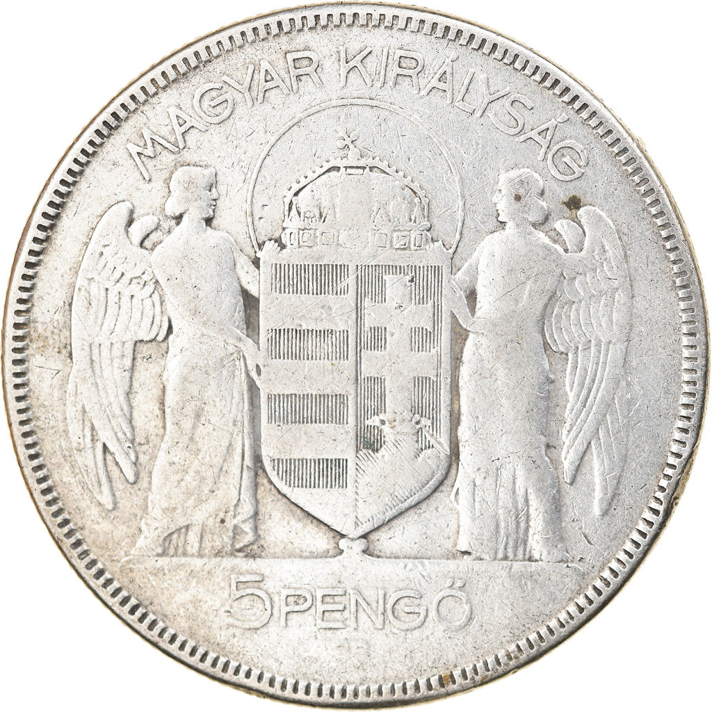 Coin, Hungary, 5 Pengö, 1930, Budapest, VF(30-35), Silver, KM:512.1