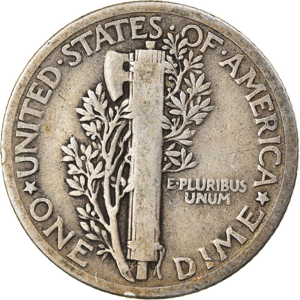 Moneta, Stati Uniti, Mercury Dime, Dime, 1918, U.S. Mint, Philadelphia, MB+