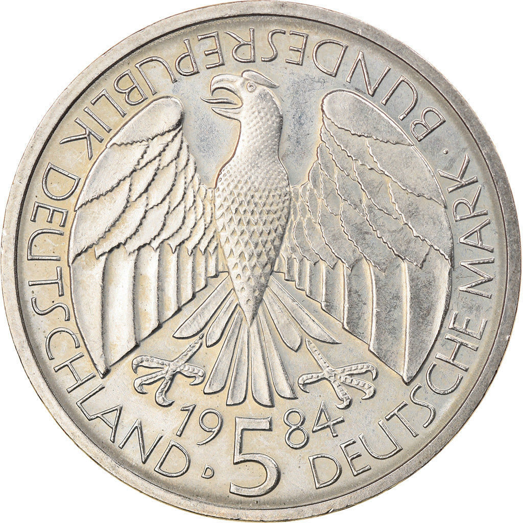 Coin, GERMANY - FEDERAL REPUBLIC, 5 Mark, 1984, Munich, Germany, EF(40-45)