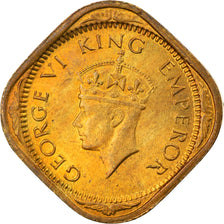 Monnaie, INDIA-BRITISH, George VI, 1/2 Anna, 1943, Calcutta, TTB, Nickel-brass
