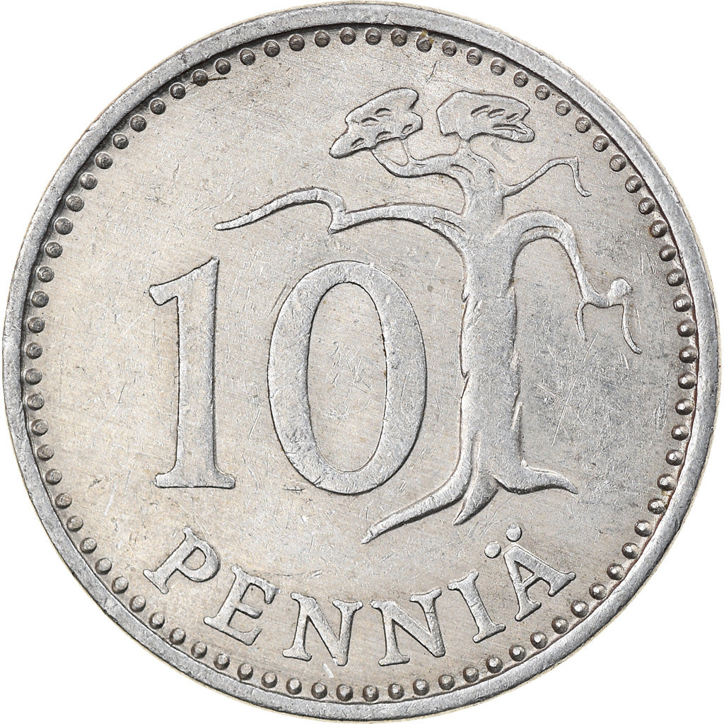 Coin, Finland, 10 Pennia, 1984, EF(40-45), Aluminum, KM:46a