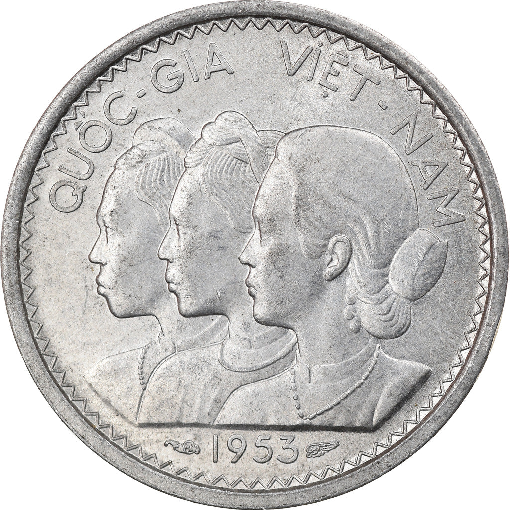 Münze, Vietnam, STATE OF SOUTH VIET NAM, 10 Su, 1953, Paris, SS, Aluminium