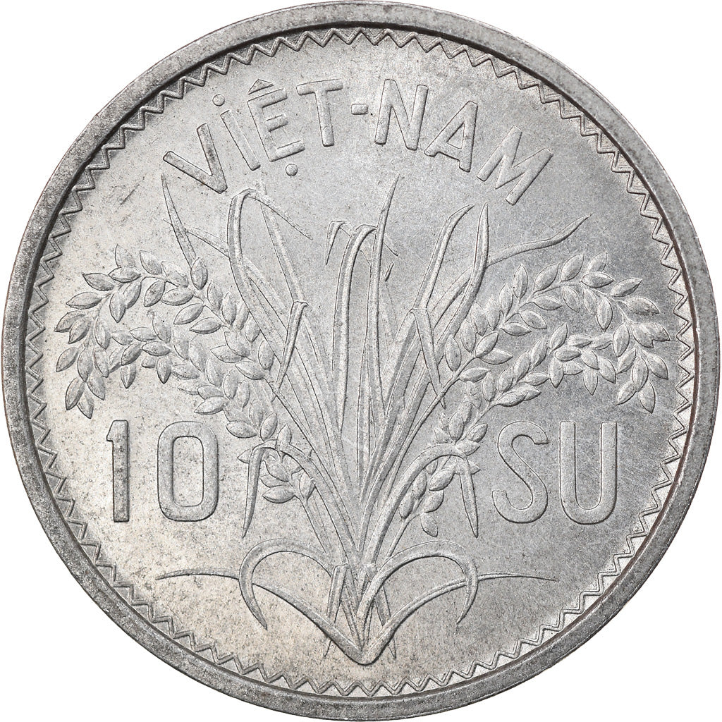 Münze, Vietnam, STATE OF SOUTH VIET NAM, 10 Su, 1953, Paris, SS, Aluminium