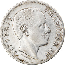 Coin, Italy, Vittorio Emanuele III, Lira, 1906, Rome, VF(30-35), Silver, KM:32