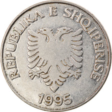 Moneta, Albania, 5 Lekë, 1995, Rome, BB, Acciaio placcato nichel, KM:76