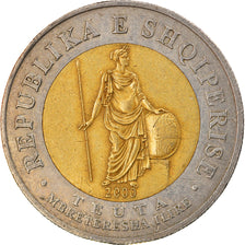 Coin, Albania, 100 Lekë, 2000, Rome, VF(30-35), Bi-Metallic, KM:80