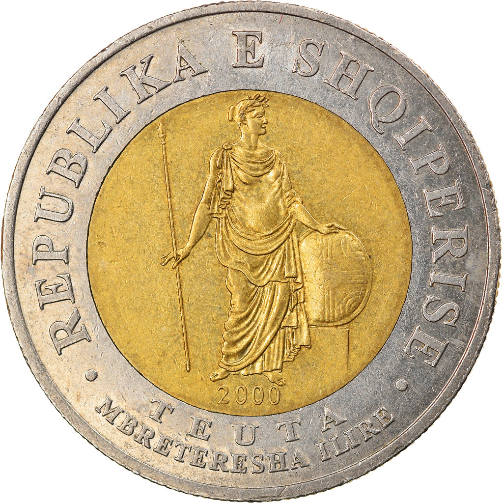 Monnaie, Albania, 100 Lekë, 2000, Rome, TB+, Bi-Metallic, KM:80