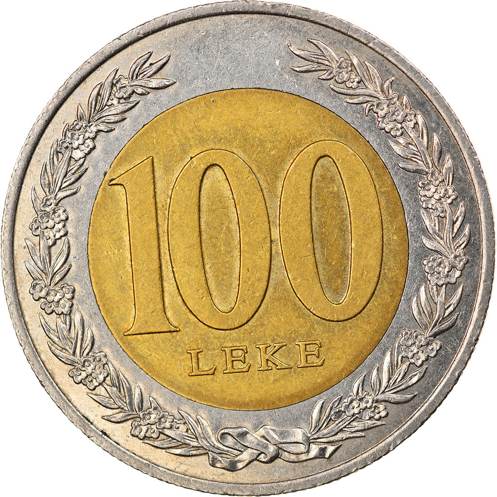 Monnaie, Albania, 100 Lekë, 2000, Rome, TB+, Bi-Metallic, KM:80