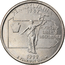 Moneta, Stati Uniti, Quarter, 1999, U.S. Mint, Philadelphia, MB+, Rame ricoperto
