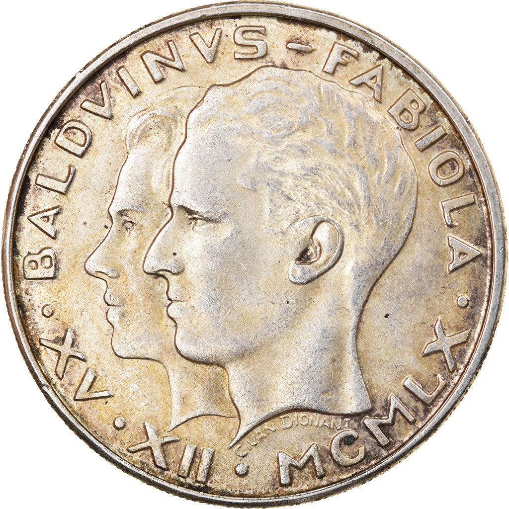 Münze, Belgien, 50 Francs, 50 Frank, 1960, Brussels, S+, Silber, KM:152.1
