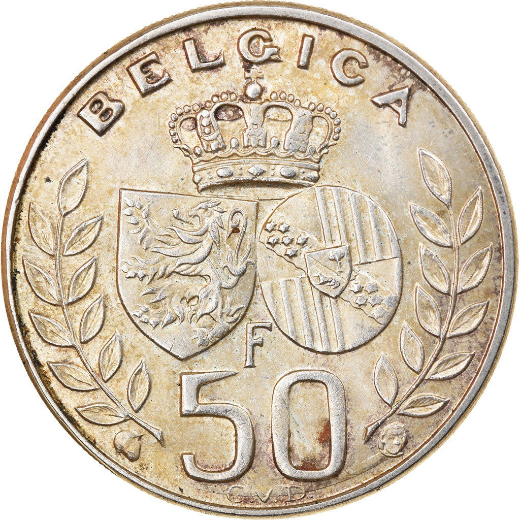 Münze, Belgien, 50 Francs, 50 Frank, 1960, Brussels, S+, Silber, KM:152.1