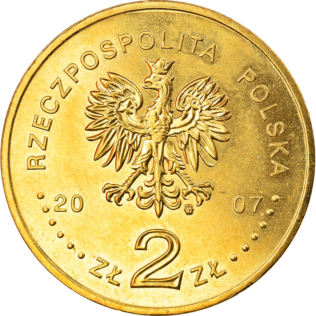 Moneta, Polonia, 2 Zlote, 2007, Warsaw, SPL, Ottone, KM:594